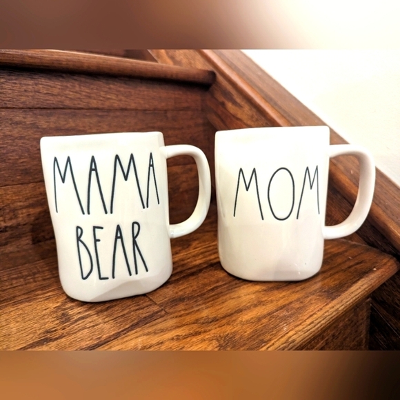 Rae Dunn Mugs,  2 mugs by Magenta- Mom & Mama Bear - Picture 1 of 4